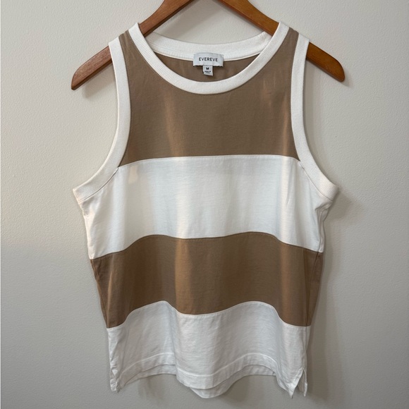 Evereve Tops - EVEREVE Brown White Colorblock Tank Top
Size Medium